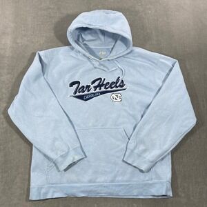 UNC Carolina Tar Heels Mens Large Light Blue Pullover‎ Sweatshirt Hoodie